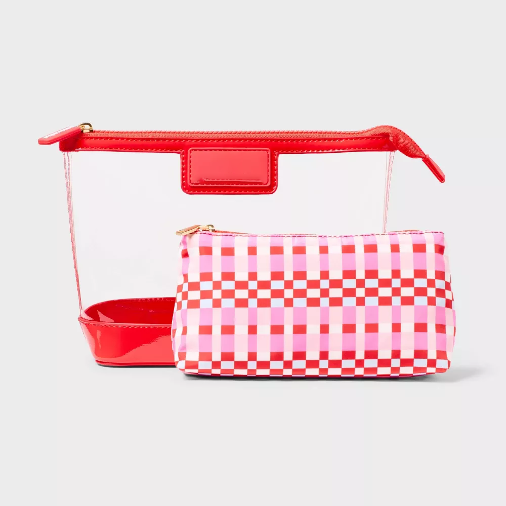 2 In 1 Transparent Travel Cosmetic Pouch Set